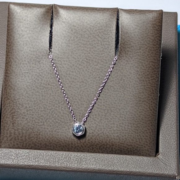 Maison Birks Aquamarine and Silver Pendant Necklace - Picture 6 of 7